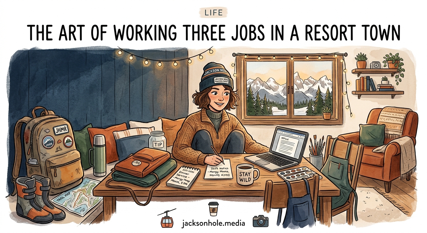 The Art of Working Three Jobs in a Resort Town - Illustration 1