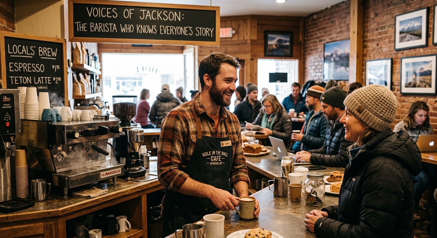 The Barista Who Knows Everyone's Story in Downtown Jackson - Illustration 1