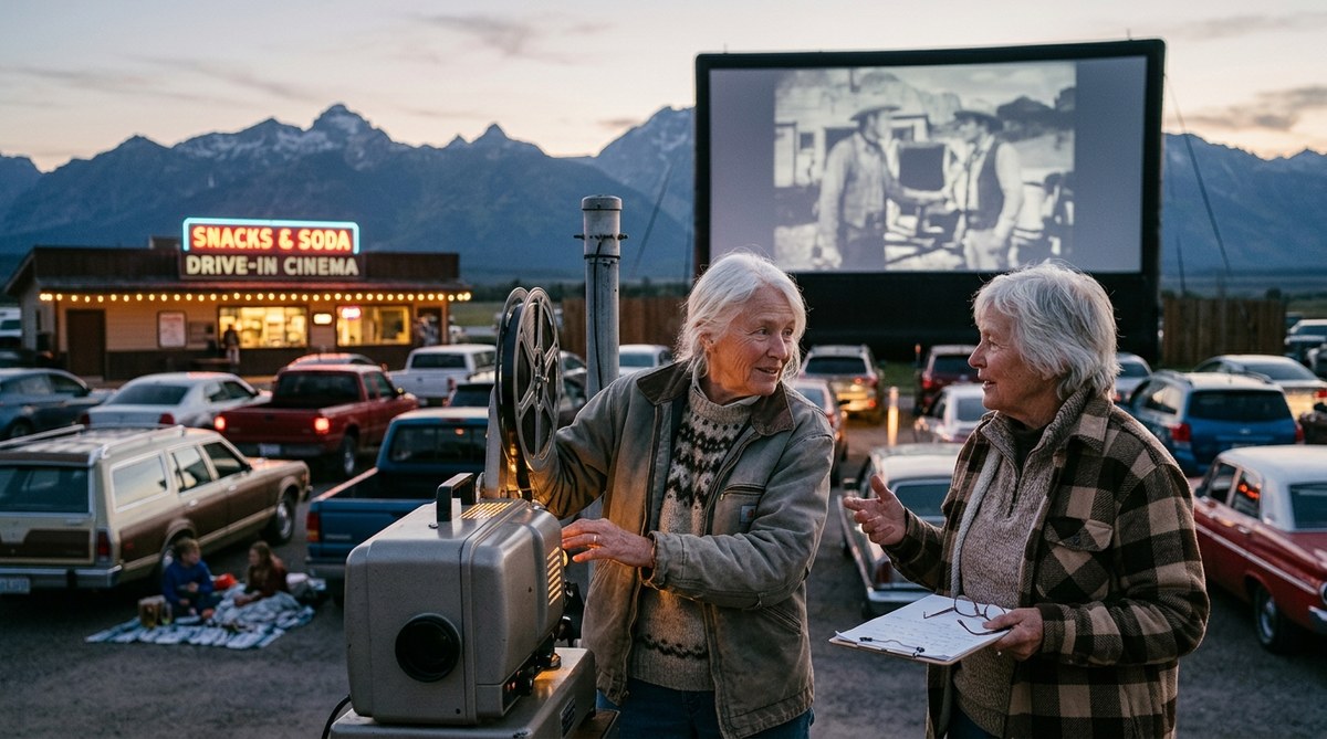 How a Pair of Elderly Sisters Kept Jackson Hole’s Only Drive-In Movie Theater Alive