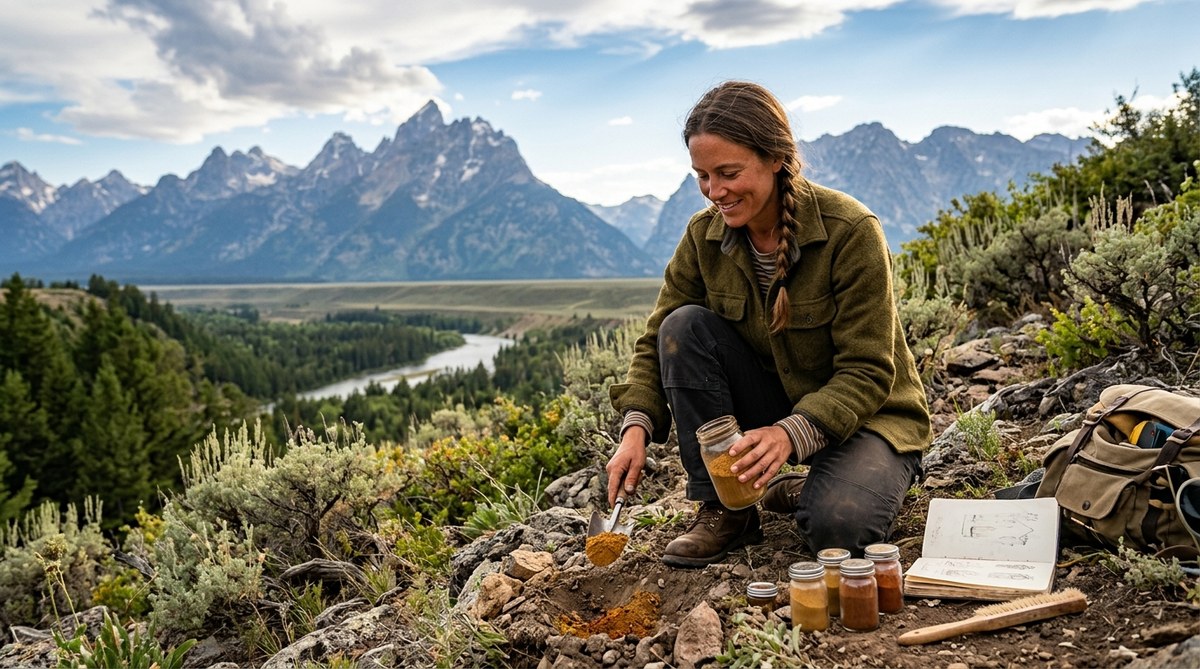 Meet the Artist Who Paints with Pigments Foraged from the Teton Wilderness
